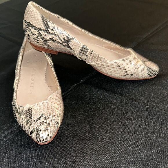 Jack Rogers Snakeskin Patterned Flats Size 5 - Picture 1 of 12